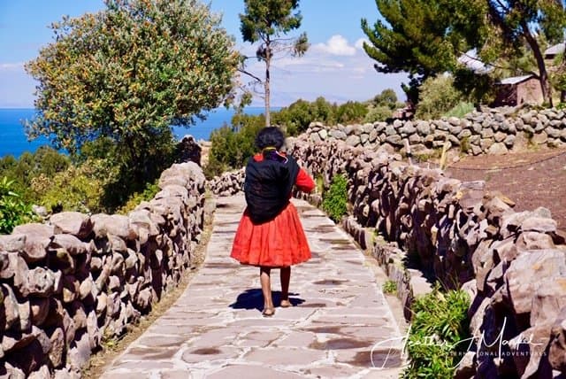 woman walking in Peru