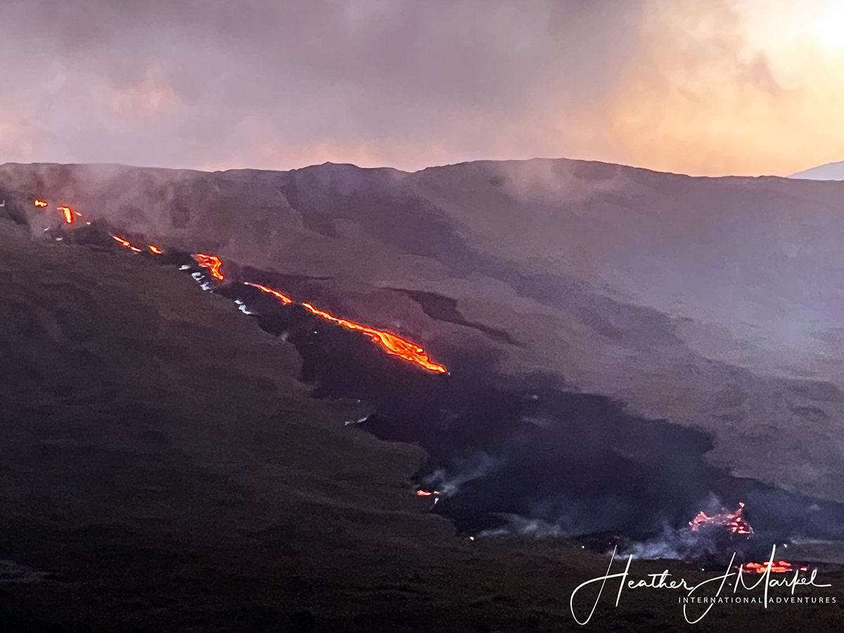 Lava flow Reunion Island