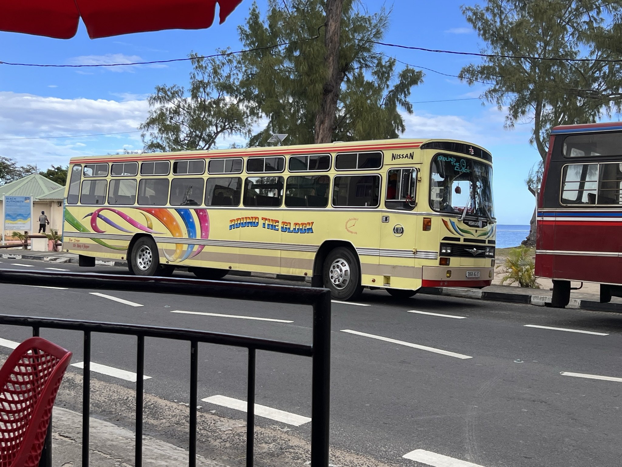 typical buses in Mauritius