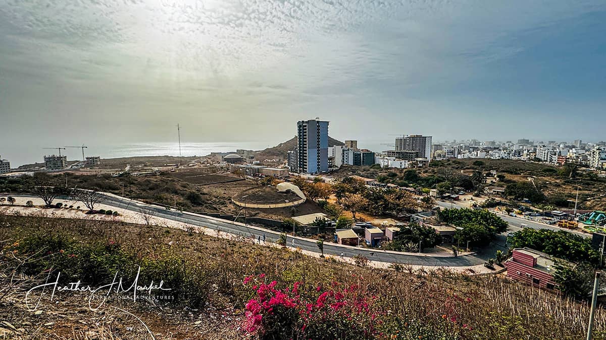 view of Dakar from Monument de la Renaissance